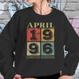 25 Years Old April 1996 25Th Awesome Birthday Sweatshirt Gifts for Her