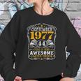 44 Years Old September 1977 Retro Awesome 44Th Birthday Sweatshirt Gifts for Her