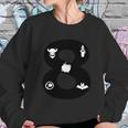 8 Birthday Party Skull With Horns Dracula Halloween Quote Sweatshirt Gifts for Her