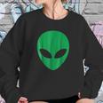 Alien Head Green Alien Grey Sweatshirt Gifts for Her