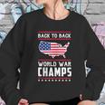 Back To Back Undefeated World War Champs Graphic Design Printed Casual Daily Basic Sweatshirt Gifts for Her