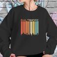 Baltimore Maryland Vintage Retro City Urban Skyline Seaport Sweatshirt Gifts for Her