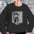 Black Haired Male Anime Character Eren Yeager Mikasa Ackerman Attack On Titan Sweatshirt Gifts for Her