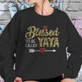 Blessed To Be Called Yaya Leopart Red Plaid Buffalo Xmas Sweatshirt Gifts for Her