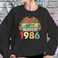 Born In March 1986 36Th Birthday Gift Retro 36 Years Old Sweatshirt Gifts for Her