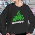 Brap Braap 2Stroke Send It Motocross Dirt Bike Green Et3 Sweatshirt Gifts for Her