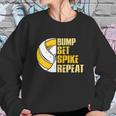 Bump Set Spike Repeat Volleyball Funny Graphic Design Printed Casual Daily Basic Sweatshirt Gifts for Her