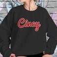 Classic Red Script Cincy City Sweatshirt Gifts for Her