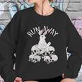 Cute Halloween Funny Halloween Day Run Away Bloody Bunny Skeleton Sweatshirt Gifts for Her