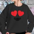 Cute Heart Eyes Emoji Face Halloween Costume Love Sweatshirt Gifts for Her