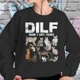 Dilf Damn I Love Felines Cat Lover Sweatshirt Gifts for Her