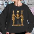 Egyptian Trinity Golden Horus Osiris And Isis Statue Sweatshirt Gifts for Her