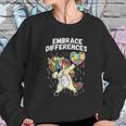 Embrace Differences Dabbing Unicorn Sweatshirt Gifts for Her