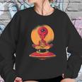 Funny Alien Meditation Monk Sweatshirt Gifts for Her