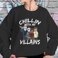 Funny Halloween Chillin With My Villains Sweatshirt Gifts for Her