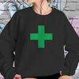 Green Medical Marijuana Cross Symbol Medicine Sweatshirt Gifts for Her