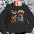 Happy 33Rd Birthday Vintage April 1988 33 Years Old Sweatshirt Gifts for Her