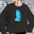 Hawaiian Luau Blue Moai Easter Island Tiki Sweatshirt Gifts for Her