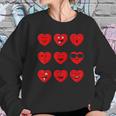 Heart Emojis Valentines Day Funny Emoticons Sweatshirt Gifts for Her