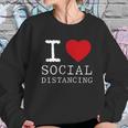 I Heart Social Distancing Funny Letter Graphic Sweatshirt Gifts for Her