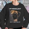 Im Innocent I Bet It Was The Cat Funny Guilty Cute Pug Sweatshirt Gifts for Her