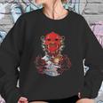 Japanese Red Samurai Oni Ogre Kanagawa Wave Demon Sweatshirt Gifts for Her