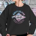 Jaws Amity Island Surf Purple Heather Sweatshirt Gifts for Her