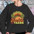 Just A Girl Who Loves Sunshine And Tacos Fast Food Junk Gift Graphic Design Printed Casual Daily Basic Sweatshirt Gifts for Her