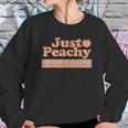 Just Peachy Retro 70S Georgia Peaches Summer Fruit Sweatshirt Gifts for Her