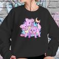 Kawaii Pastel Goth 3 Headed Dog Anime Sweatshirt Gifts for Her