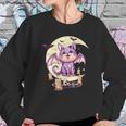 Kawaii Pastel Goth Cute Creepy Cat Vaporwave Menhera Nu Goth Sweatshirt Gifts for Her