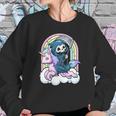 Kawaii Pastel Goth Cute Creepy Unicorn Grim Reaper Sweatshirt Gifts for Her