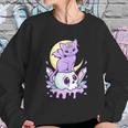 Kawaii Pastel Goth Cute Creepy Witchy Cat And Skull V5 Sweatshirt Gifts for Her