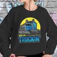 Keep On Truckin Truck Driver Retro Trucking Vintage Trucker Sweatshirt Gifts for Her