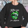 Kiss Me Im Highrish Cannabis Lips Weed Love Lips Cannabis Graphic Design Printed Casual Daily Basic Sweatshirt Gifts for Her