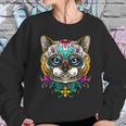 Kitty Cat Sugar Skull Day Of The Dead Dia De Muertos Sweatshirt Gifts for Her