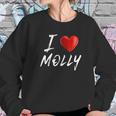 I Love Heart Molly Family Name Sweatshirt Gifts for Her