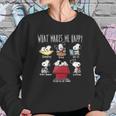 What Makes Snoopy Happy Sweatshirt Gifts for Her