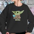 The Mandalorian The Child Grogu Blue Macaron Sweatshirt Gifts for Her