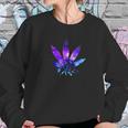 Marijuana Leaf Galaxy Sweatshirt Gifts for Her