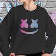 Marshmello Face Blue Violet Design Sweatshirt Gifts for Her