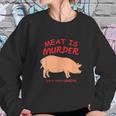 Meat Is Murder Tasty Murder Bacon By Zany Sweatshirt Gifts for Her