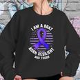 Military Child I Am A Brat Born Resilient And Tough Ribbon Sweatshirt Gifts for Her