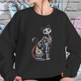 Mosaic Skull Day Of The Dead Cat Art Gift Sweatshirt Gifts for Her