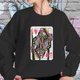 Queen Of Hearts Playing Card Sweatshirt Gifts for Her