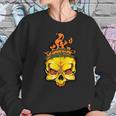 Rage Of Fire Faming Skull Creepy Skeleton Sweatshirt Gifts for Her