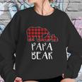 Red Plaid Papa Bear Two Cubs Matching Buffalo Pajama Xmas Sweatshirt Gifts for Her