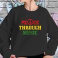 Reggae Music Peace Through Music Rastafari Rasta Geschenk Sweatshirt Gifts for Her