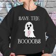 Save The Boooobs Breast Cancer Halloween Ghost Sweatshirt Gifts for Her