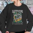 Skate Boarding Skull Skateboard Santa Cruz Street Wear Sweatshirt Gifts for Her